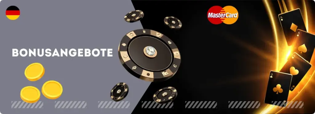 Bonusangebote in MasterCard Casinos – Willkommensbonus, Freispiele und Cashback für deutsche Spieler.