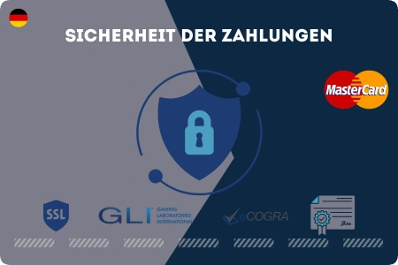 Sicherheit der Zahlungen – SSL, 3D Secure und Lizenz im MasterCard Casino.